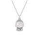 Sterling Silver Chalcedony Buddha Positive Necklace Pendant Sterling Silver Chalcedony Buddha Positive Necklace Pendant