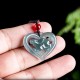 Natural Jade Heart Rabbit Luck Necklace