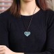 Natural Jade Heart Rabbit Luck Necklace