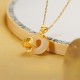 Sterling Silver White Chalcedony Peach Blossom Butterfly Necklace Pendant