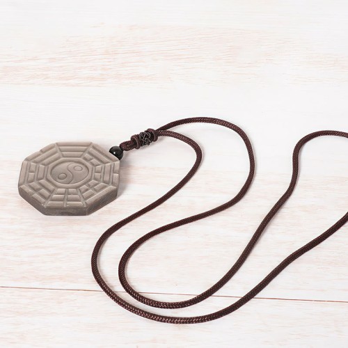 Silver Sheen Obsidian Bagua Yin Yang Protection Pendant Silver Sheen Obsidian Bagua Yin Yang Protection Pendant