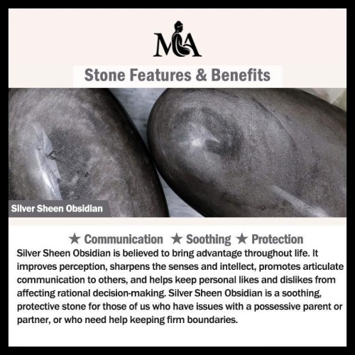 Silver Sheen Obsidian Auspicious Clouds Protection Pendant Silver Sheen Obsidian Auspicious Clouds Protection Pendant
