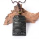 Black Obsidian Bamboo Fulfillment Necklace Pendant Black Obsidian Bamboo Fulfillment Necklace Pendant