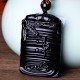 Black Obsidian Bamboo Fulfillment Necklace Pendant Black Obsidian Bamboo Fulfillment Necklace Pendant