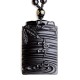 Black Obsidian Bamboo Fulfillment Necklace Pendant Black Obsidian Bamboo Fulfillment Necklace Pendant