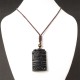 Black Obsidian Bamboo Fulfillment Necklace Pendant Black Obsidian Bamboo Fulfillment Necklace Pendant