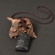 Black Obsidian Bamboo Fulfillment Necklace Pendant Black Obsidian Bamboo Fulfillment Necklace Pendant