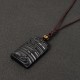 Black Obsidian Bamboo Fulfillment Necklace Pendant Black Obsidian Bamboo Fulfillment Necklace Pendant