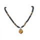 Black Obsidian Tiger Eye Strength Necklace Pendant Black Obsidian Tiger Eye Strength Necklace Pendant