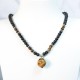 Black Obsidian Tiger Eye Strength Necklace Pendant Black Obsidian Tiger Eye Strength Necklace Pendant