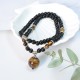 Black Obsidian Tiger Eye Strength Necklace Pendant Black Obsidian Tiger Eye Strength Necklace Pendant
