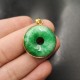 Cyan Jade Peace Buckle Healing Necklace Cyan Jade Peace Buckle Healing Necklace