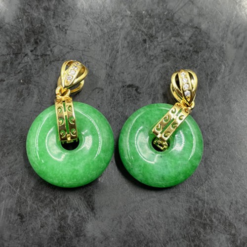 Cyan Jade Peace Healing Luck Necklace Pendant Cyan Jade Peace Healing Luck Necklace Pendant