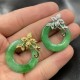 Cyan Jade Peace Flower Healing Luck Necklace Pendant Cyan Jade Peace Flower Healing Luck Necklace Pendant