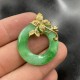 Cyan Jade Peace Flower Healing Luck Necklace Pendant Cyan Jade Peace Flower Healing Luck Necklace Pendant