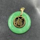 Cyan Jade Fu Character Healing Luck Necklace Pendant Cyan Jade Fu Character Healing Luck Necklace Pendant
