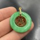 Cyan Jade Fu Character Healing Luck Necklace Pendant Cyan Jade Fu Character Healing Luck Necklace Pendant
