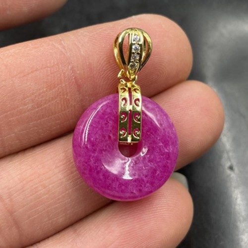 Purple Jade Peace Buckle Happiness Necklace Purple Jade Peace Buckle Happiness Necklace