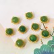 Mini Sterling Silver Gold Plated Cyan Jade Healing Pendant