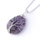 Natural Quartz Crystal Tree of Life Healing Necklace Pendant Natural Quartz Crystal Tree of Life Healing Necklace Pendant