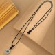 925 Silver Hetian Jade Prosperity Peace Necklace 925 Silver Hetian Jade Prosperity Peace Necklace