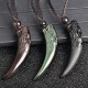 Black Obsidian Wolf Tooth Strength Necklace Pendant Black Obsidian Wolf Tooth Strength Necklace Pendant