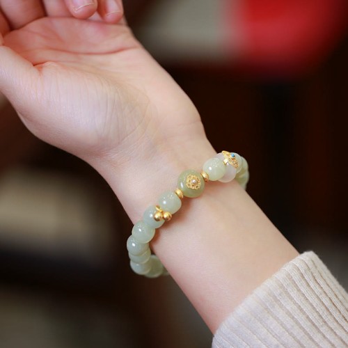 Hetian Jade Plated Gold Luck Set Hetian Jade Plated Gold Luck Set