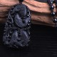 Black Obsidian Koi Fish Strength Beaded Necklace Black Obsidian Koi Fish Strength Beaded Necklace