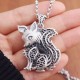 Tibetan Sterling Silver Fox Two-sided Blessing Necklace Tibetan Sterling Silver Fox Two-sided Blessing Necklace