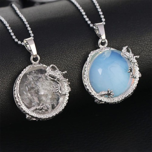 Chinese Dragon Quartz Crystal Healing Necklace Chinese Dragon Quartz Crystal Healing Necklace