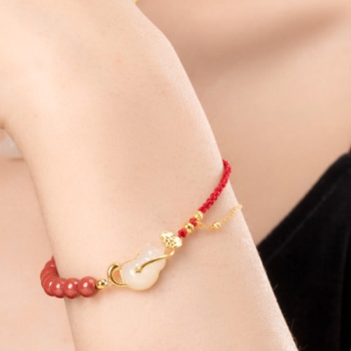18K Gold Plated Hetian Jade Ruyi Cat Luck Set 18K Gold Plated Hetian Jade Ruyi Cat Luck Set