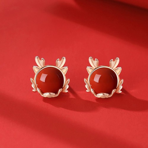 925 Sterling Silver Dragon Cinnabar Red Agate Flash Sale Set 925 Sterling Silver Dragon Cinnabar Red Agate Flash Sale Set