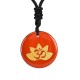 OM Lotus Symbol Amethyst Tiger Eye Healing Necklace OM Lotus Symbol Amethyst Tiger Eye Healing Necklace