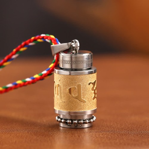 Tibetan Om Mani Padme Hum Wisdom Amulet Necklace Tibetan Om Mani Padme Hum Wisdom Amulet Necklace