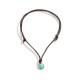 Round Turquoise Stone Protection Necklace Pendant Round Turquoise Stone Protection Necklace Pendant