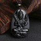 Black Obsidian Buddha Purification Necklace Black Obsidian Buddha Purification Necklace