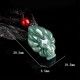 Green Jade Nine-Tailed Fox Luck Pendant