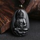 Black Obsidian Buddha Purification Necklace Black Obsidian Buddha Purification Necklace