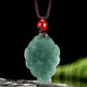 Green Jade Nine-Tailed Fox Luck Pendant
