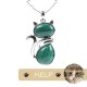 "Save A Cat" Cute Cat Protection Crystal Necklace "Save A Cat" Cute Cat Protection Crystal Necklace