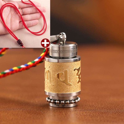 Tibetan Om Mani Padme Hum Wisdom Amulet Necklace Tibetan Om Mani Padme Hum Wisdom Amulet Necklace