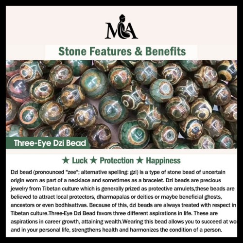 Tibetan Nine-Eye Dzi Bead Protection Necklace Tibetan Nine-Eye Dzi Bead Protection Necklace