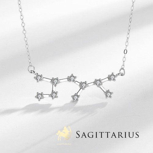 925 Sterling Silver Zodiac 12 Constellations Necklace 925 Sterling Silver Zodiac 12 Constellations Necklace