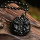 Black Obsidian Pixiu Bead Purification Necklace Pendant Black Obsidian Pixiu Bead Purification Necklace Pendant