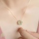 Hetian Jade Cyan Jade Floral Charm Necklace Pendant