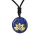 OM Lotus Symbol Amethyst Tiger Eye Healing Necklace OM Lotus Symbol Amethyst Tiger Eye Healing Necklace