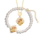 925 Silver Hetian Jade Orchid Clover Luck Necklace Set 925 Silver Hetian Jade Orchid Clover Luck Necklace Set