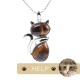"Save A Cat" Cute Cat Protection Crystal Necklace "Save A Cat" Cute Cat Protection Crystal Necklace