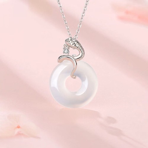Sterling Silver Chalcedony Year of the Snake Harmony Pendant Sterling Silver Chalcedony Year of the Snake Harmony Pendant