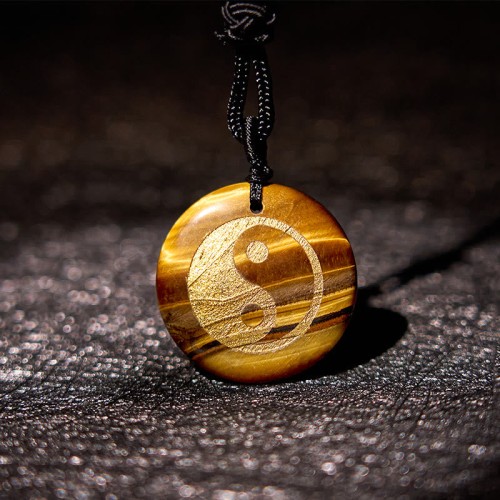 Amethyst Tiger Eye Green Aventurine Yin Yang Necklace Amethyst Tiger Eye Green Aventurine Yin Yang Necklace